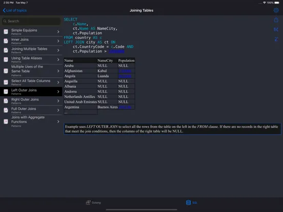 Golang Recipes iPad スクリーンショット