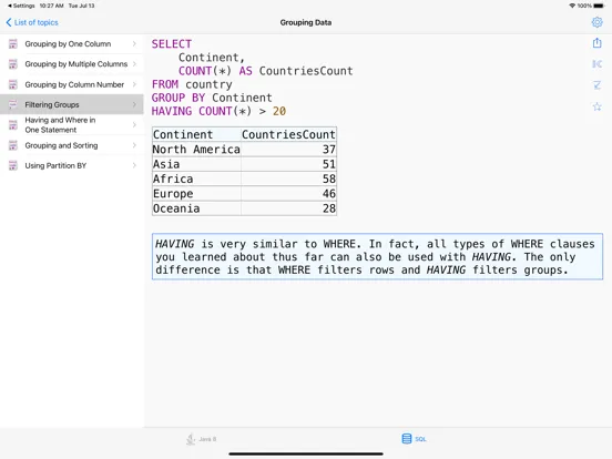 Ảnh chụp màn hình của Java Recipes Pro iPad
