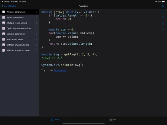 Ảnh chụp màn hình của Java Recipes Pro iPad