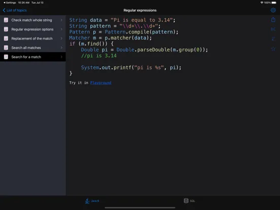 Ảnh chụp màn hình của Java Recipes Pro iPad