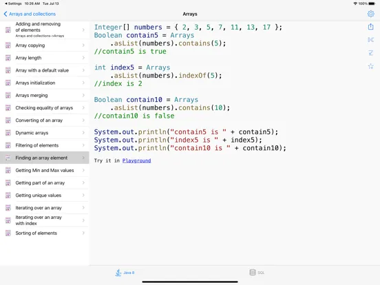 Ảnh chụp màn hình của Java Recipes Pro iPad