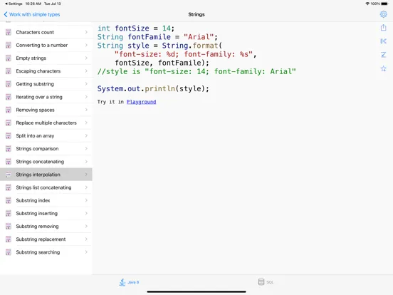 Ảnh chụp màn hình của Java Recipes Pro iPad
