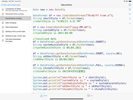 Ảnh chụp màn hình của Java Recipes Pro iPad