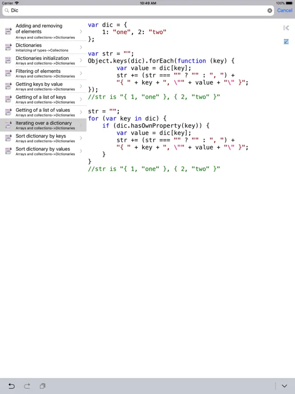 JavaScript Recipes iPad  Screenshots