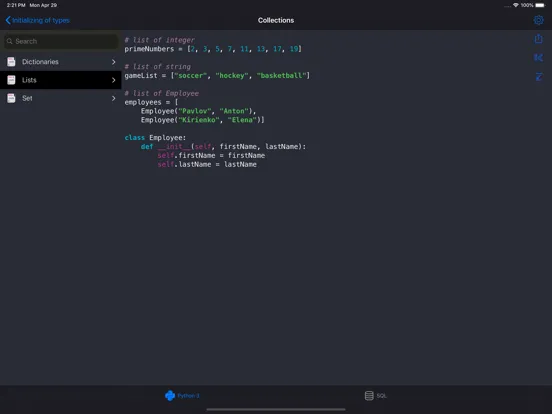 Python Recipes iPad Ekran Görüntüleri