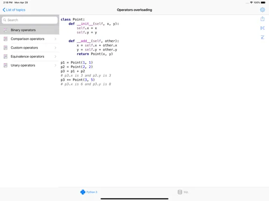 Python Recipes iPad Ekran Görüntüleri