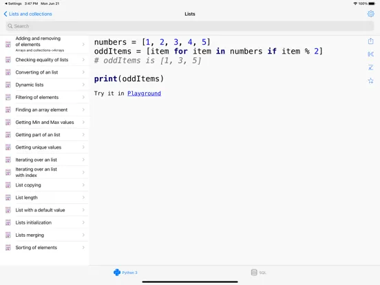 Python Recipes Pro iPad 应用截图