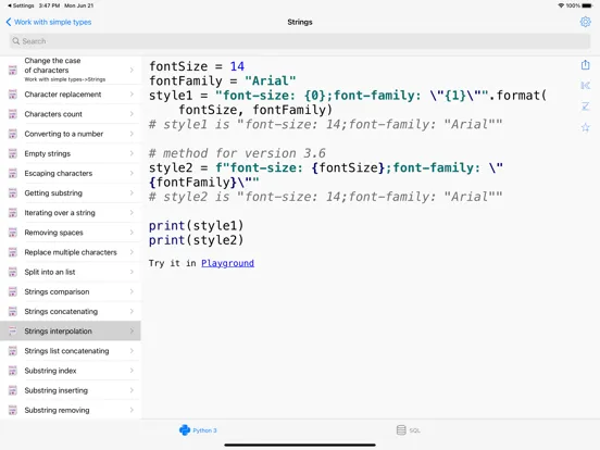 Python Recipes Pro iPad 应用截图