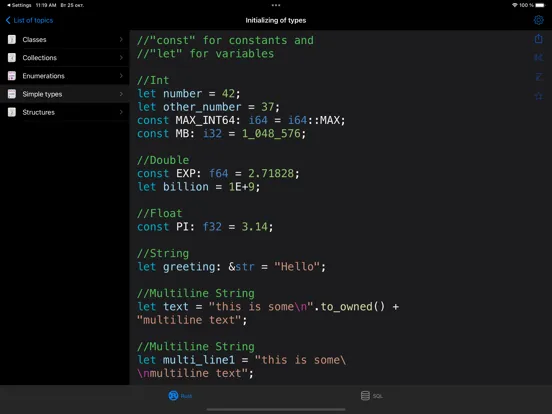 Tangkapan layar Rust Recipes Pro iPad