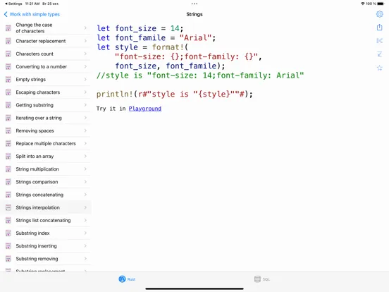 Tangkapan layar Rust Recipes Pro iPad