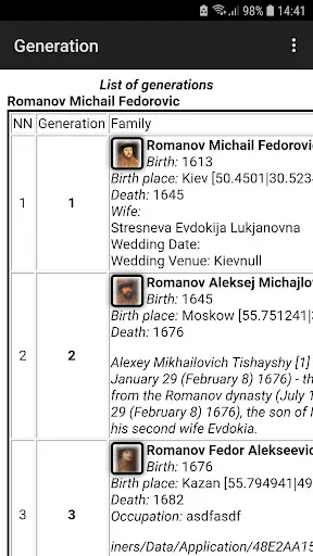 Screenshot di The Family Tree of Family