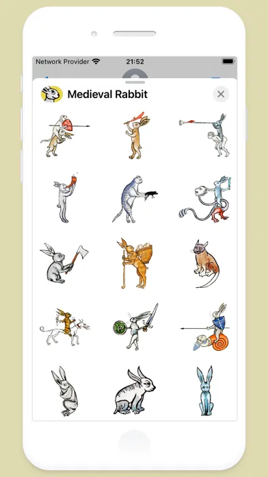 Medieval Rabbit Stickers 스크린샷
