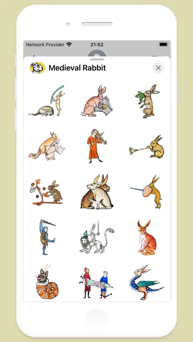 Medieval Rabbit Stickers 스크린샷