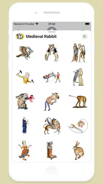 Medieval Rabbit Stickers 스크린샷