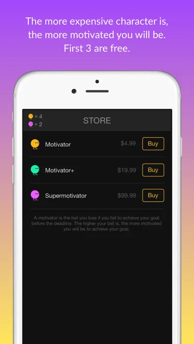 Zrzuty ekranu Motivator — habits tracker & life goals motivation