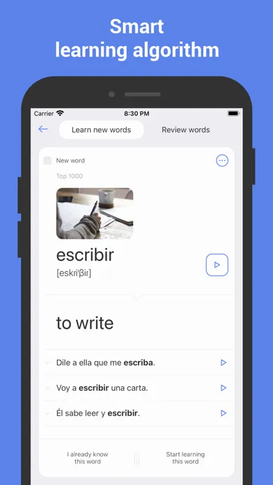 Learn Spanish with flashcards! Screenshots