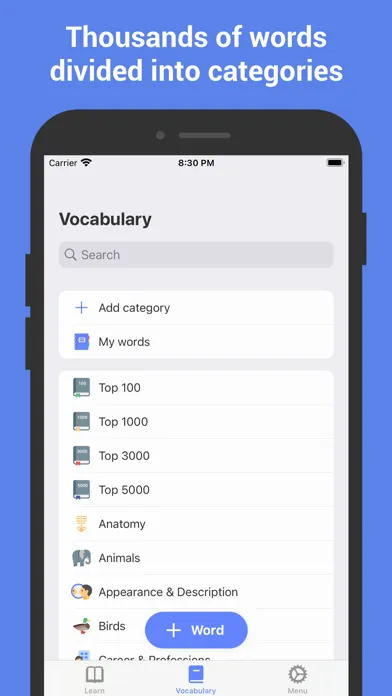 Learn Spanish with flashcards! Screenshots