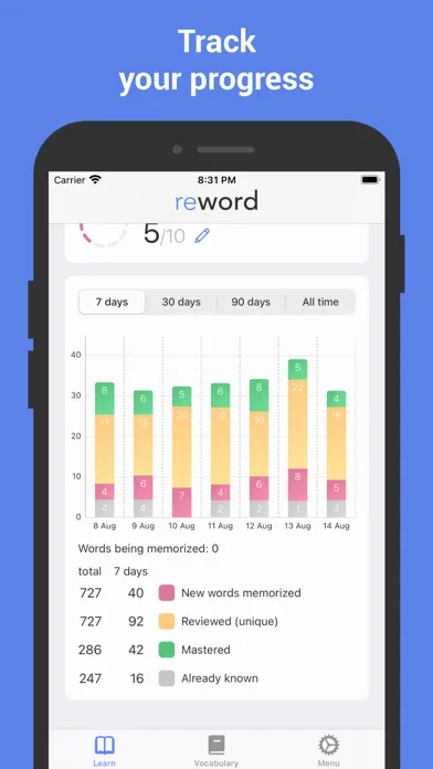 Learn Spanish with flashcards! Screenshots