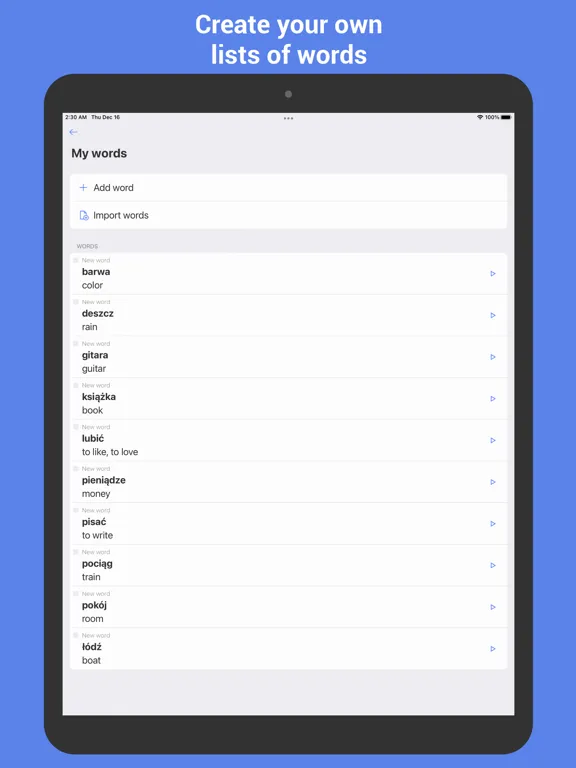Capturas de tela do Learn Polish with Flash cards! iPad 