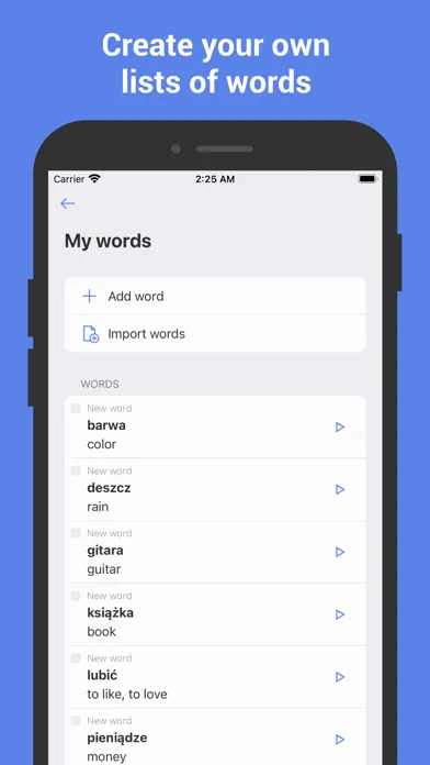 Capturas de tela do Learn Polish with Flash cards!