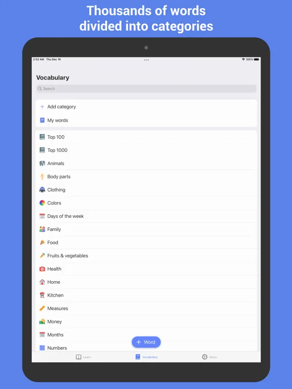 Learn Turkish with Flash cards iPad 应用截图