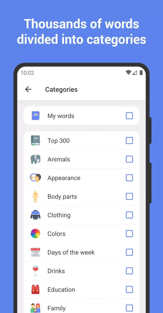 Learn Polish with flashcards! Screenshots