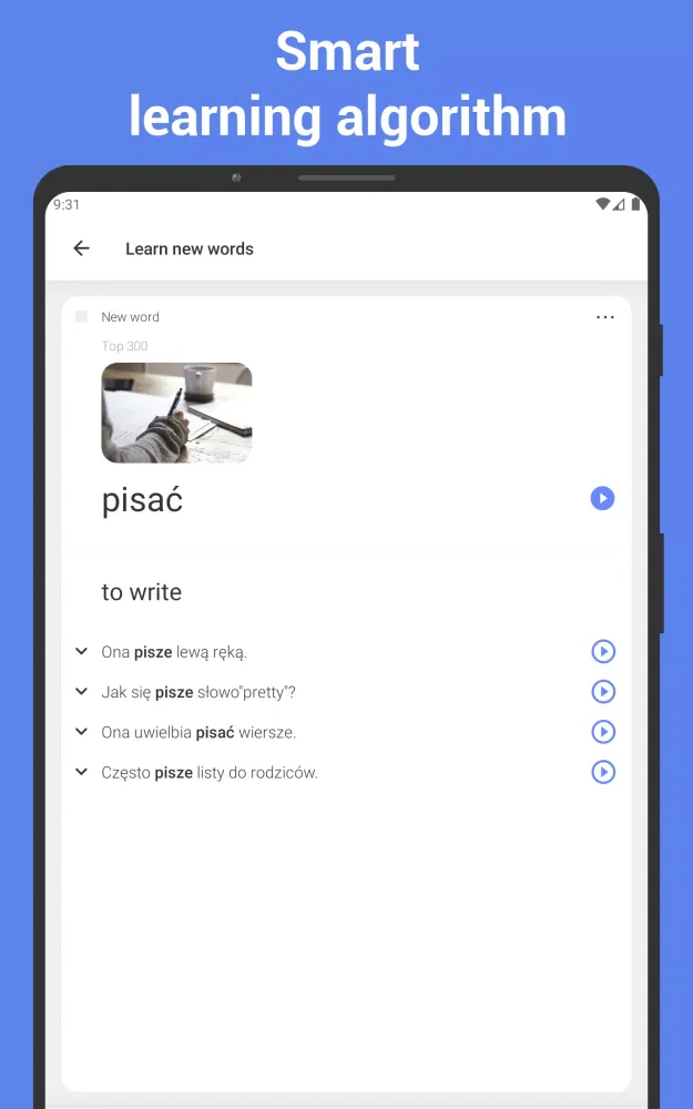 Learn Polish with flashcards! Screenshots
