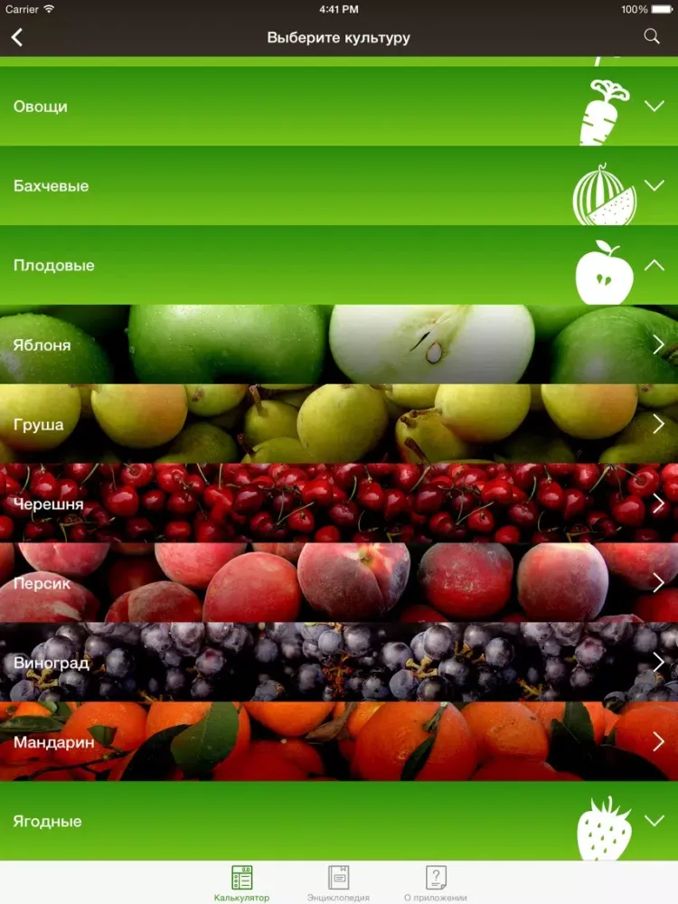 ภาพหน้าจอของ Агроном iPad 