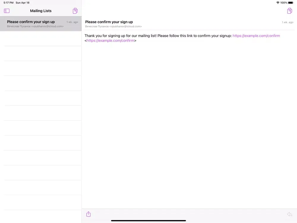 Zrzuty ekranu Binbox - Anonymous Email iPad 
