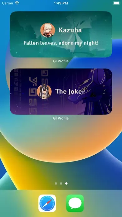 Profile Widget for GI Ekran Görüntüleri