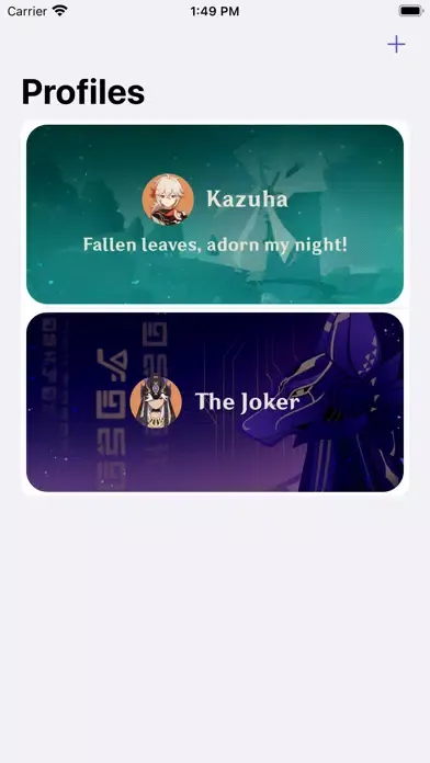 Profile Widget for GI Ekran Görüntüleri