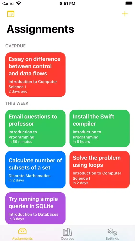 Unidue - Student Planner سکرین شاٹس