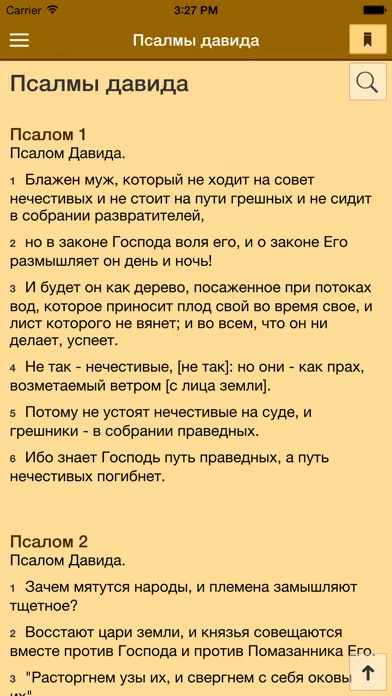 Ảnh chụp màn hình của Молитвенные правила