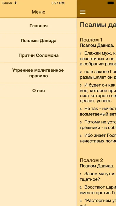 Ảnh chụp màn hình của Молитвенные правила