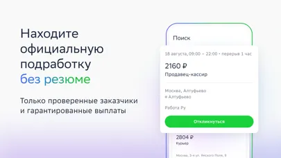 ภาพหน้าจอของ Подработка для самозанятых РФ
