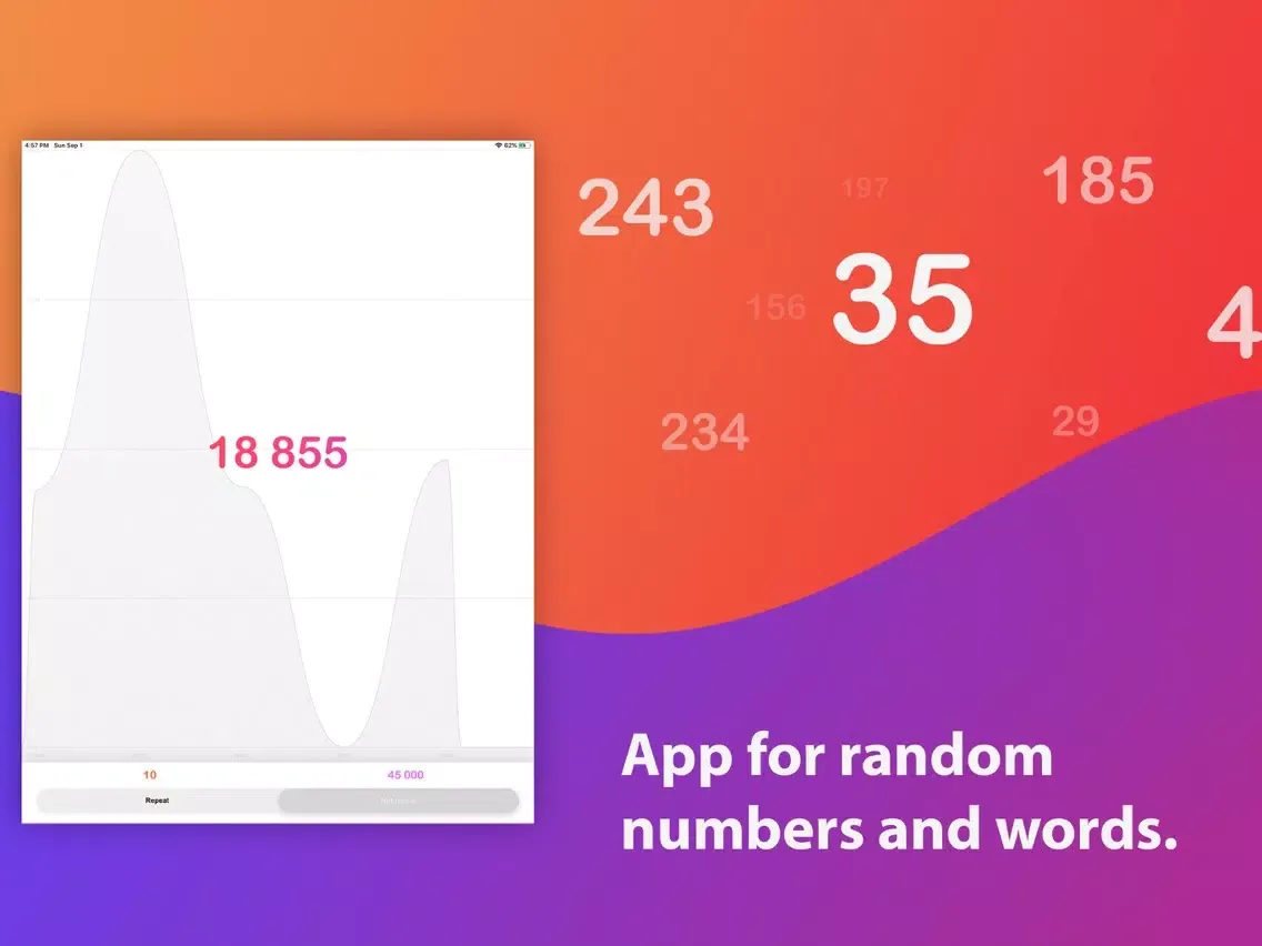 Generator random numbers iPad 应用截图