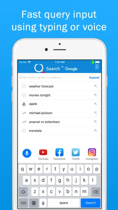 Smart Search & Web Browser स्क्रीनशॉट
