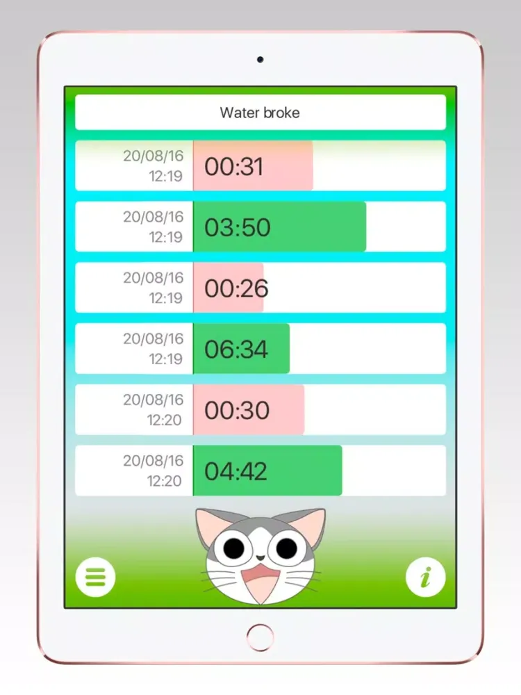 Tangkapan layar Contractions+ iPad 