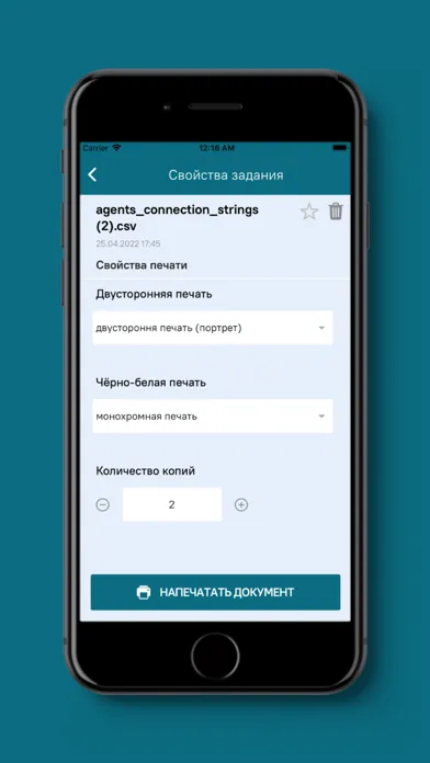 Tangkapan skrin Смарт Принт