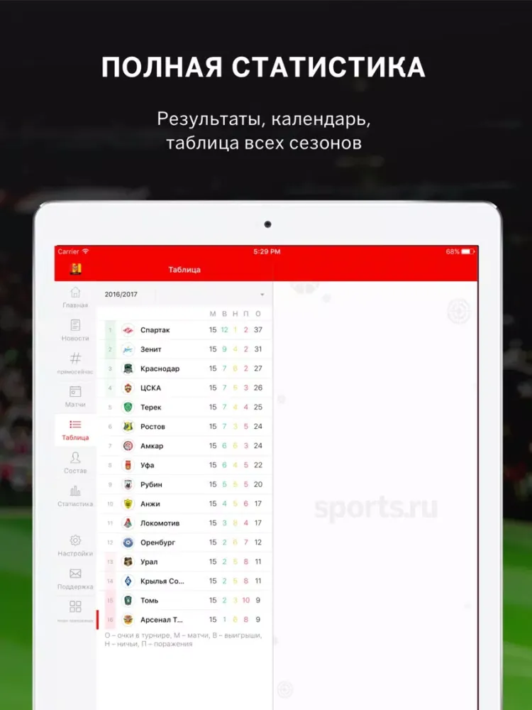 تصاویر ФК Арсенал Тула от Sports.ru iPad 