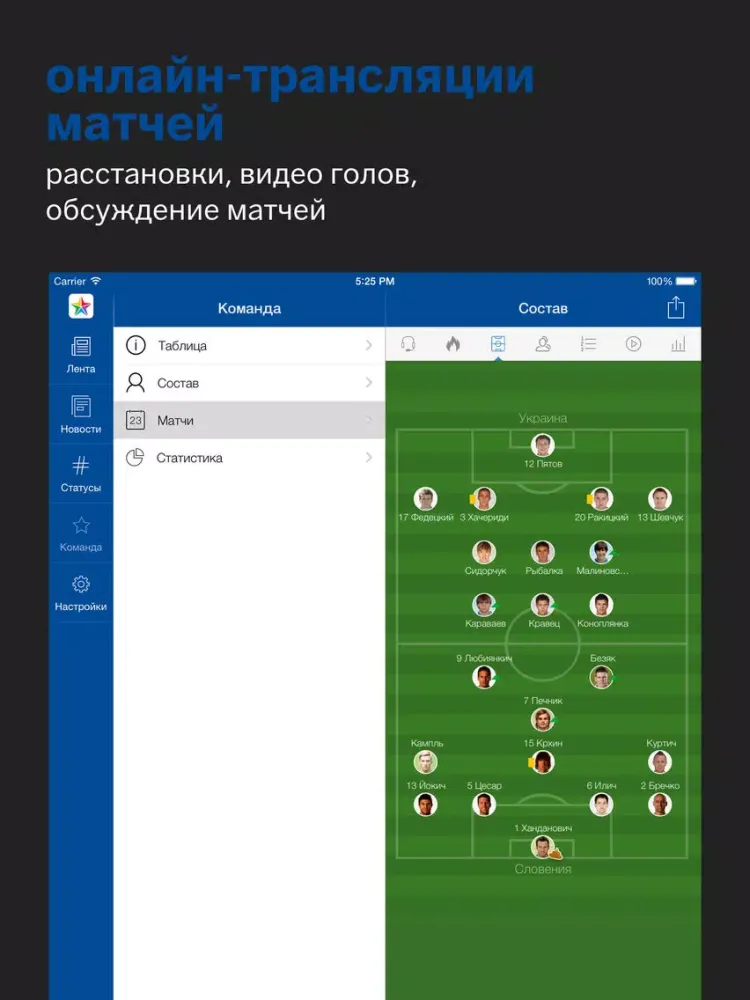 Screenshot di Сборная Украины+ Tribuna.com iPad 