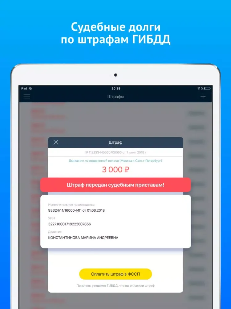Штрафы ГИБДД официальные iPad  스크린샷