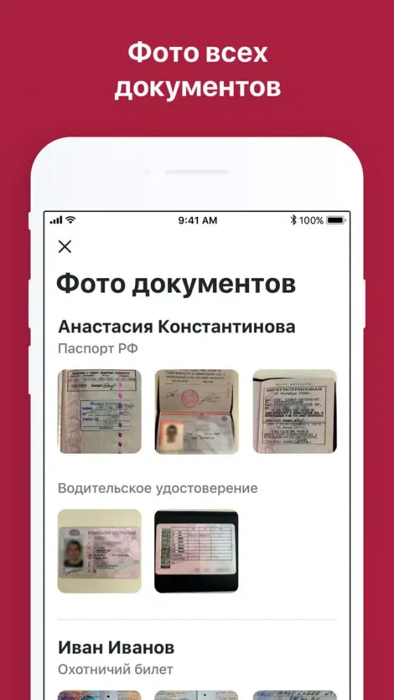 Ảnh chụp màn hình của ВКармане: хранение документов