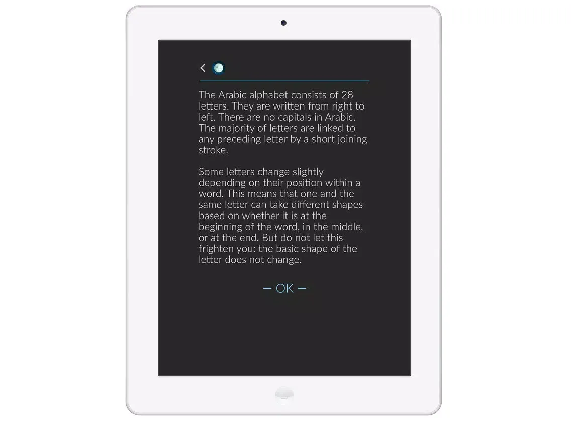 Arabic alphabet in 7 Days iPad  Screenshots