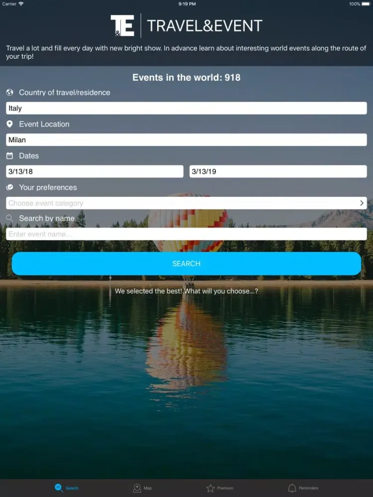 Zrzuty ekranu Travel&Event. Yo pocket guide. iPad 