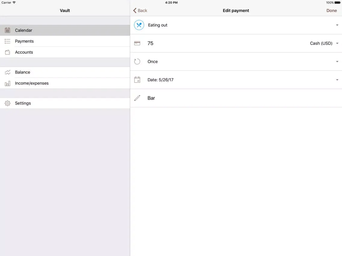 Скриншоты Vault - Budget Planner iPad 