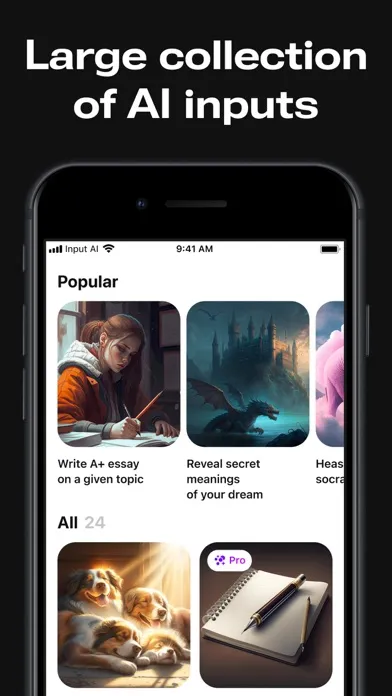Zrzuty ekranu Input - AI Text Creator