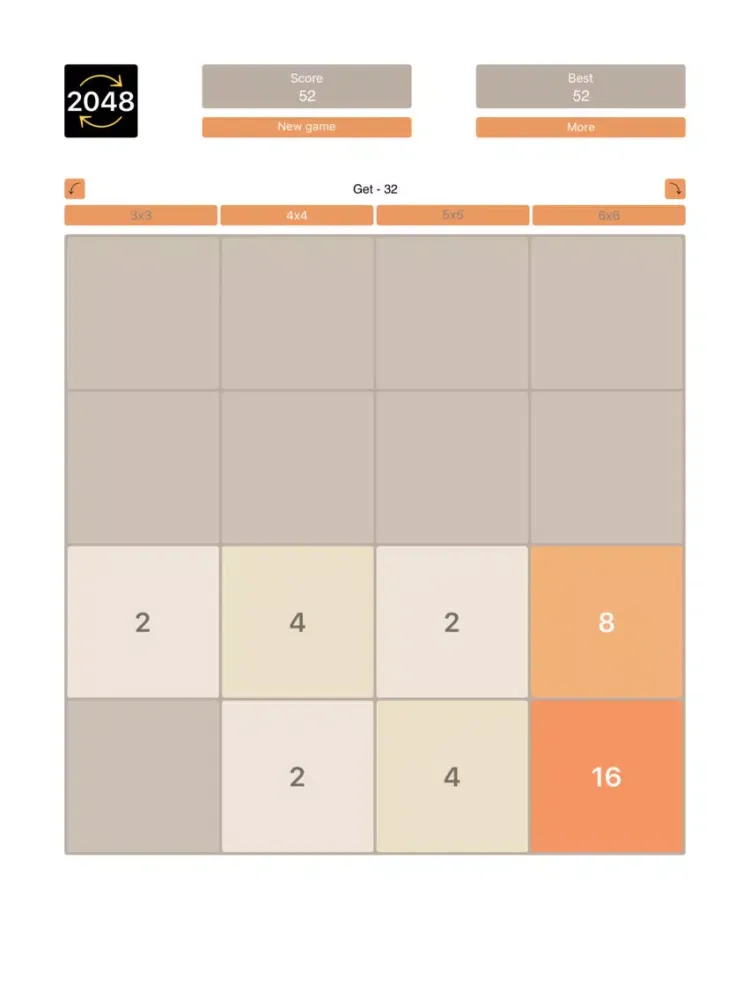 Capturas de tela do 2048 360 UNDO iPad 