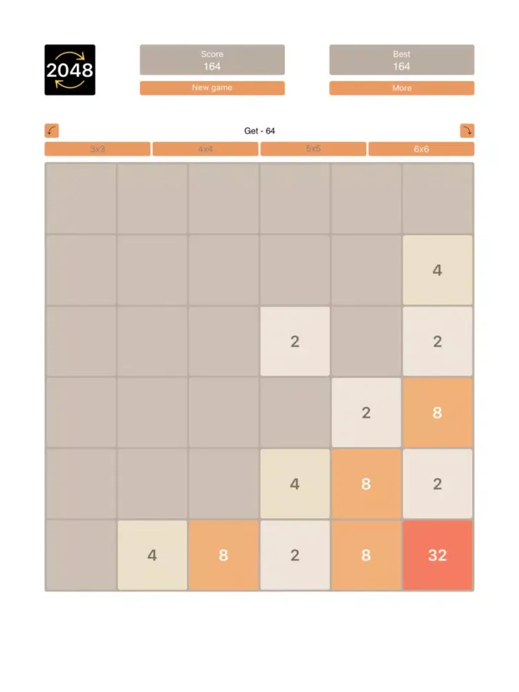 Capturas de tela do 2048 360 UNDO iPad 