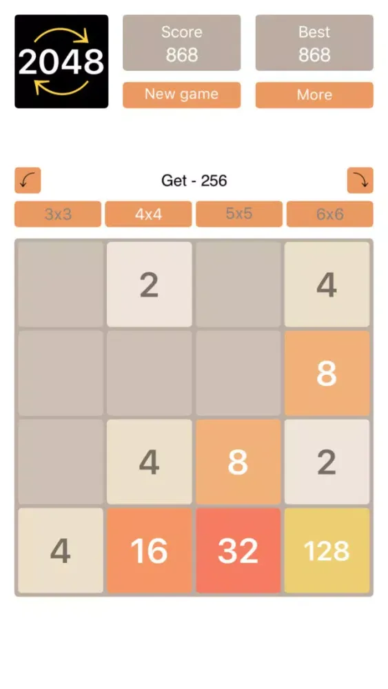 Capturas de tela do 2048 360 UNDO
